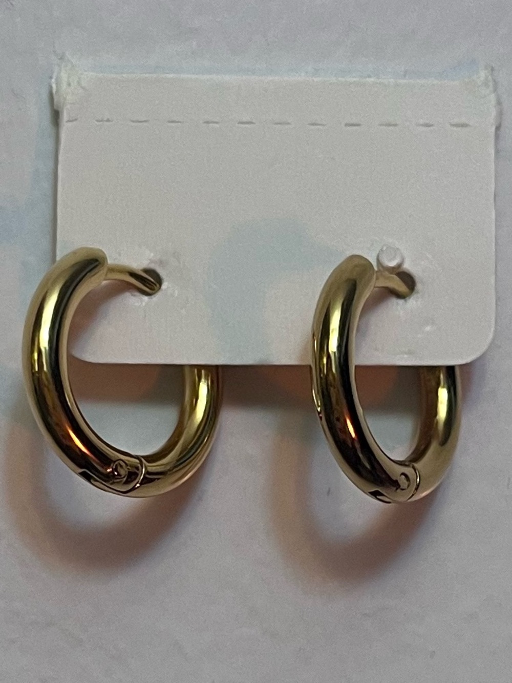 Classic Polished Gold Hoop Earrings - Women Jewelry